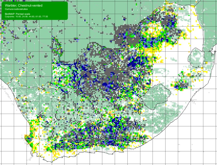 SABAP2 distribution map for Chestnut-vented Warbler